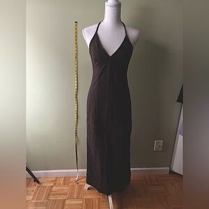 H&M Halter Chocolate Maxi Dress